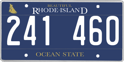 RI license plate 241460