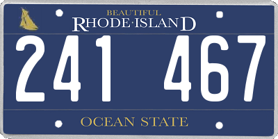 RI license plate 241467