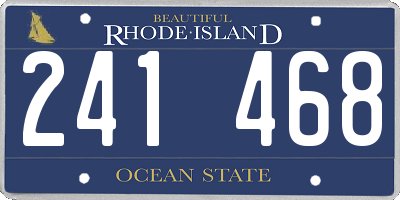 RI license plate 241468