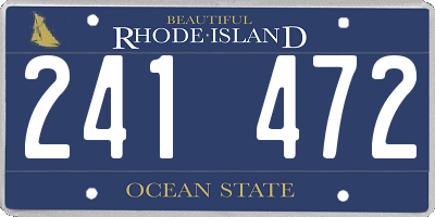 RI license plate 241472