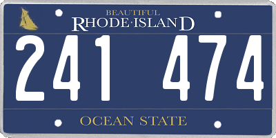 RI license plate 241474