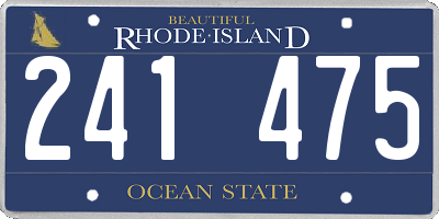 RI license plate 241475
