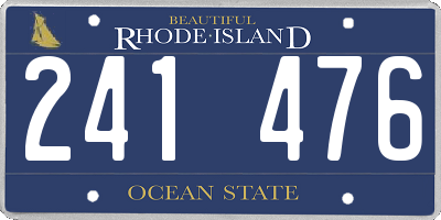 RI license plate 241476