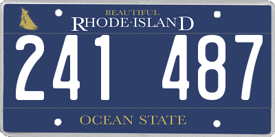 RI license plate 241487