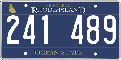 RI license plate 241489