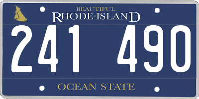 RI license plate 241490