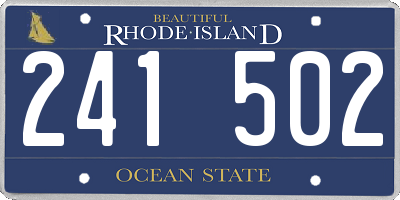 RI license plate 241502