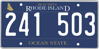 RI license plate 241503