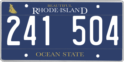 RI license plate 241504
