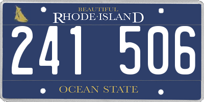 RI license plate 241506