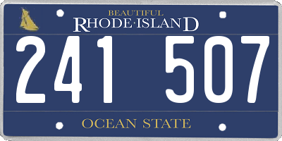 RI license plate 241507