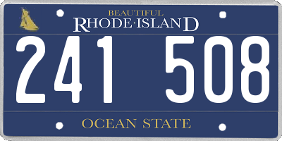 RI license plate 241508