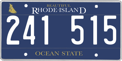 RI license plate 241515