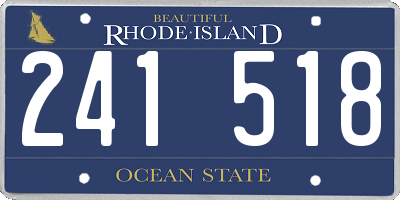 RI license plate 241518
