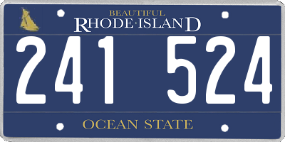 RI license plate 241524