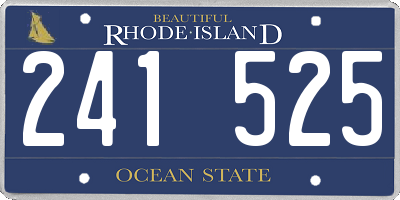 RI license plate 241525