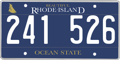 RI license plate 241526