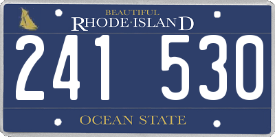 RI license plate 241530