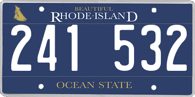 RI license plate 241532