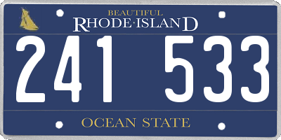 RI license plate 241533