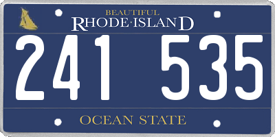 RI license plate 241535