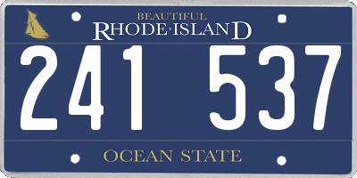 RI license plate 241537