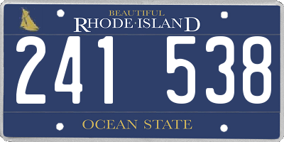RI license plate 241538