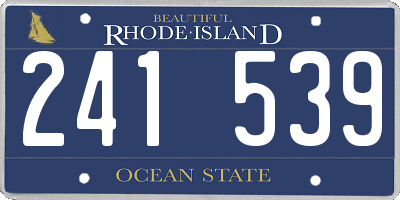 RI license plate 241539