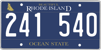 RI license plate 241540