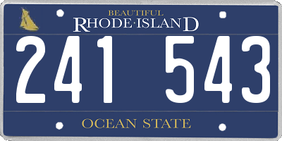 RI license plate 241543