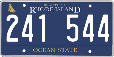 RI license plate 241544
