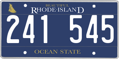 RI license plate 241545