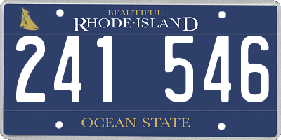 RI license plate 241546