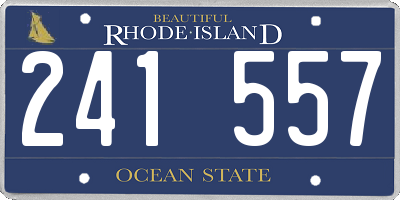RI license plate 241557