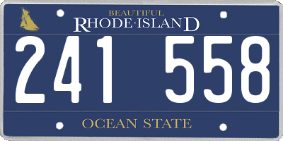 RI license plate 241558