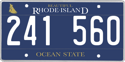 RI license plate 241560