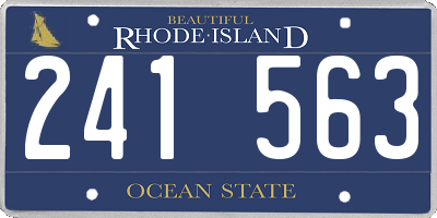 RI license plate 241563