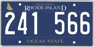 RI license plate 241566
