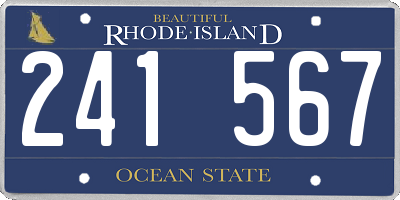 RI license plate 241567