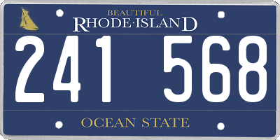 RI license plate 241568
