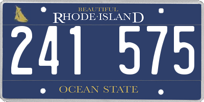 RI license plate 241575