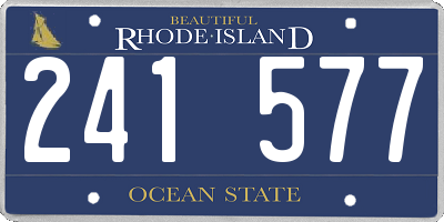 RI license plate 241577