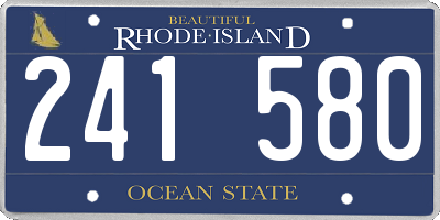 RI license plate 241580