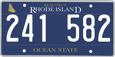 RI license plate 241582
