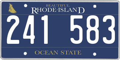 RI license plate 241583