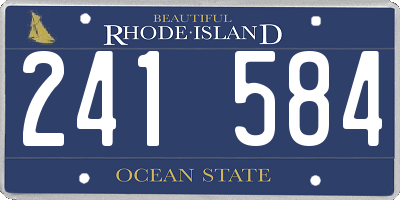 RI license plate 241584