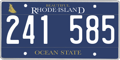 RI license plate 241585