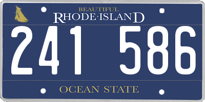 RI license plate 241586