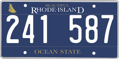 RI license plate 241587