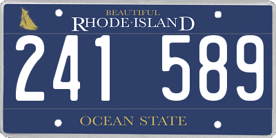 RI license plate 241589